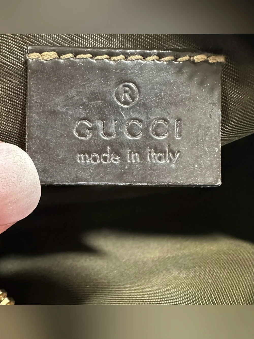 Gucci Tan GG Supreme Web Canvas with Roses Heart Tattoo Zippered Pouch
